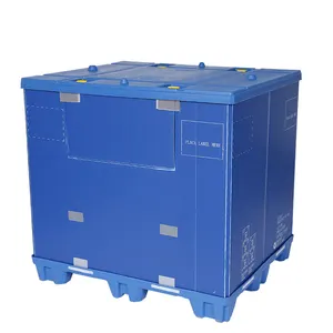 Faltbare Schüttgut behälter aus Wellpappe Kunststoff behälter für den Material transport