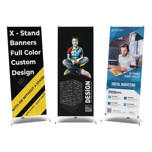 Affichage de bannière de support polychrome personnalisé de 60x160 cm ou de 80x180 cm pour l'exposition