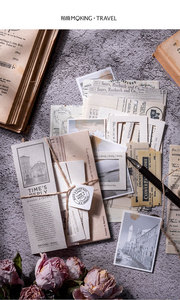 45 Uds diario basura Vintage DIY Material suministros de papel álbum de recortes papel decorativo Retro arte antiguo diario artesanal - Product Image 4