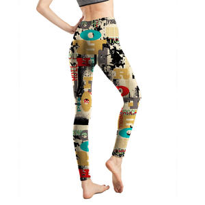 Women's High Waist Breathable Summer Casual Milk Silk Printed <strong>Leggings</strong> with Great Stretch Floral Print Midi Length Pencil Pants - Product Image 1