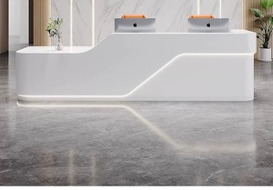 Nhà Máy Giá Chất Lượng Cao Công Ty Văn Phòng Bàn Tùy Chỉnh Sơn Phía Trước Bàn Chào Mừng Bạn Tiếp Tân Thu Ngân Truy Cập Bảng - Product Image 6