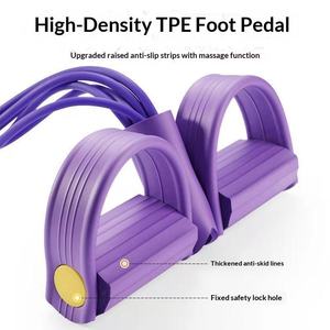 NIACONN Pédalier d'exercice portable antidérapant en NBR avec résistance moyenne, haute élasticité et conception à 6 tubes <span class=keywords><strong>pour</strong></span> l'exercice à domicile - Product Image 1