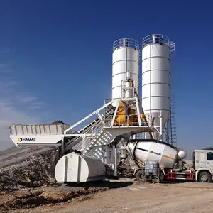 50m3/h 60m3 china mini mobile ready mixer portable Concrete cement ready dry wet mixing batching plant manufacturer price