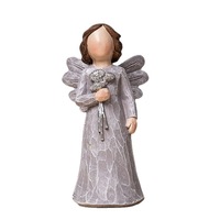 SWAITE Statue d'ange nordique, Figurine de bouquet, Décoration d'intérieur, Artisanat en résine, Petit ornement, Cadeau, Fabriqué en Chine, Saint-Valentin, Pâques
