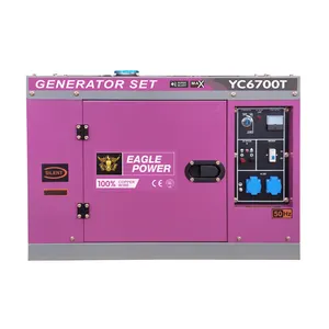 As generatore Diesel silenzioso nuovo tipo vendita calda 5kw 6kw 7kw 8kw 9kw generatore di corrente Diesel 10kw 186 and188 e motore 192 e 195