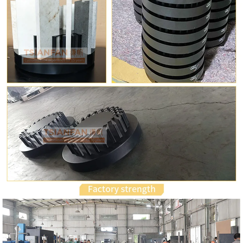 Factory Rotary Metal Black Countertop Tile Granite Sample Stone Desk Stand Shelves Ceramic Plates Quartz Display Rack