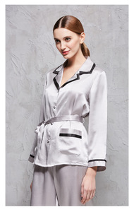 ชุดชุดนอนผ้าไหมหม่อน100% สำหรับผู้หญิงขนาด19มม. ผลิตจากผ้าไหมมัลเบอร์รี่ดีไซน์เพื่อความผ่อนคลายมีการออกแบบตามสั่ง - Product Image 5