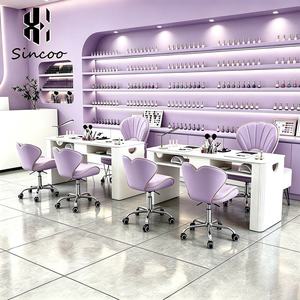 Mesa de Manicura de Lujo, Mesa de Trabajo para Arte de Uñas con Colector de Polvo, para Salón de Belleza, Spa y Manicuristas - Product Image 3