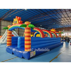 Tùy Chỉnh Màu Xanh Màu Inflatable Trượt Nước Inflatable Trượt N Trượt Cho Người Lớn Và Trẻ Em Thành Phố Vui Vẻ Trò Chơi Nước - Product Image 3
