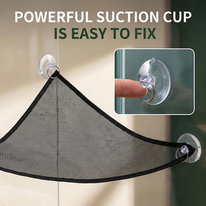 <span class=keywords><strong>Hamac</strong></span> <span class=keywords><strong>triangulaire</strong></span> pour reptiles avec ventouses et balançoire en maille respirante pour geckos et caméléons – Accessoires pour terrarium - Product Image 3