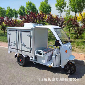 Triciclo Eléctrico Changfu de 48V, Furgoneta de Carga Cerrada para Entrega de Alimentos y Refrigeración - Product Image 3