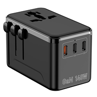 여행용 어댑터 미국 영국 호주 유럽 범용 AC 전원 플러그 1 USB 타입-C 포트 멀티 플러그 충전기 QC3.0 10W 내화성