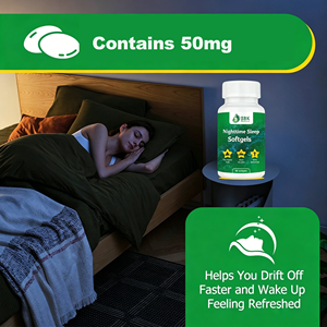 Cápsulas de Gel Suaves para Dormir por la Noche de Factory Outlet, te Ayudan a Conciliar el Sueño Más Rápido y a Despertar con una Sensación de Frescura, Ideales para Problemas de Sueño en Viajes, para un Descanso Reparador - Product Image 4