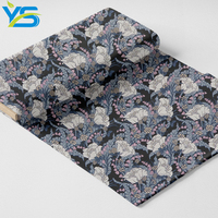 Kemeja Cetak Hawaii Desain Kustom dari Kain Katun Poplin 100% untuk Gaun, Motif Bunga Modis