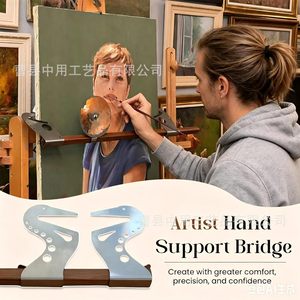 Soporte de Mano para Caballete, Barra de Apoyo de 90 mm de Profundidad, Accesorio de Madera para Caballete de Pintura - Product Image 4