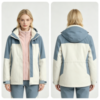 Veste polaire softshell réversible 3-en-1 pour femme, hiver automne, rayée, respirante, imperméable, coupe-vent, pour le camping en plein air, chaude