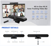 4K AI otomatik çerçeveleme kamerası hd 1080p web kamera usb pc bilgisayar webcam video konferans kamerası ve hoparlör