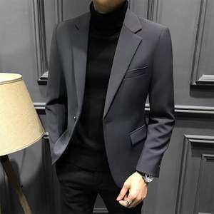 <span class=keywords><strong>Costume</strong></span> 2 pièces de luxe pour <span class=keywords><strong>homme</strong></span>, fabriqué en Chine, en tissu TR, coupe ajustée, pour tenue de travail quotidienne et formelle (<span class=keywords><strong>veste</strong></span> et pantalon) - Product Image 1