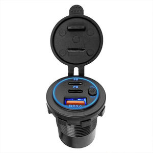Type-C PD + QC 3.0 USB <span class=keywords><strong>chargeur</strong></span> de voiture adaptateur de prise d'alimentation <span class=keywords><strong>camping</strong></span>-<span class=keywords><strong>car</strong></span> charge <span class=keywords><strong>12V</strong></span> 24V - Product Image 2