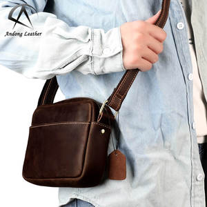 กระเป๋าหนังวัวแท้ Andong รุ่นวินเทจ Crazy Horse สำหรับผู้ชาย สะพายไหล่ สะพายข้าง แบบ Messenger  กระเป๋าสะพายลำตัว สำหรับกิจกรรมกลางแจ้ง รุ่น 6039 - Product Image 1