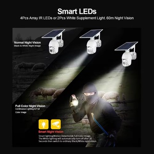 4K Smart 4g Sim Card 5mp Wifi Wireless Ip Ptz Surveillance <b>Security</b> Network Cctv Camera with Outdoor Alarm Tracking Solar Ubox - Product Image 5