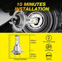 HYNBYZJ Usine Producteur H1 H3 LED Antibrouillard Mini Taille H4 H7 H11 880 881 9005 9006 Lampe LED 12V Luces Led Para Auto Parts