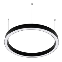 Anneaux Acryliques Dorés De Luxe Suspendus Salon Rond Dimmable Led Pendentif Lumières Pour La Maison
