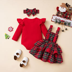 कैजुअल बेबी गर्ल क्रिसमस ऊनी कोट बनियान और बालों के टेप सेट जिंजरब्रेड सेंटा क्लॉस फॉन ड्रेस ड्रेस स्टाइल स्टाइल - Product Image 2