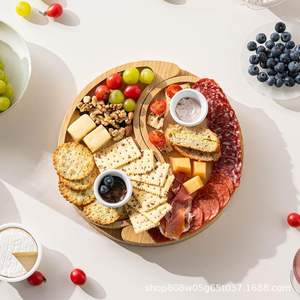 Zdmarkcraft Juego de Tabla de Quesos de Madera con Cuchillos, Bandeja de Servir de 3 Piezas para Fiestas, Aperitivos y Postres - Product Image 2