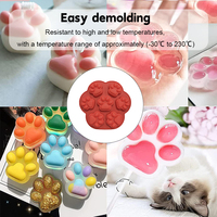 7 agujeros pata de perro pastel Fondant molde de silicona BPA moldes de silicona para hornear para DIY Chocolate caramelo hielo comida para bebé bandeja para hornear