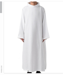 Túnica <span class=keywords><strong>de</strong></span> Sacerdote Blanca, Disfraces Medievales <span class=keywords><strong>de</strong></span> Cosplay, Trajes <span class=keywords><strong>de</strong></span> Fantasía para Halloween, Carnaval, Fiestas, Túnicas <span class=keywords><strong>de</strong></span> Clérigo, Iglesia Católica - Product Image 5