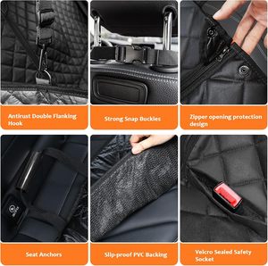 Funda Impermeable para Asiento Trasero de Coche para Mascotas, Resistente a los Arañazos, Antideslizante, Duradera y Suave, 600D - Product Image 5