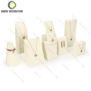 Microfiber Jewelry Display Props Luxury Jewellery Stand Tray For <b>Ring</b> <b>Necklace</b> Bracelet Retail Shop Showcase - Product Image 1