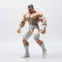 Usine OEM Jouets en plastique Figurine d'action homme musclé noir Poupée sportive amusante Collection de figurines de lutteurs Figurines d'action