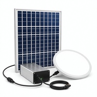 Plafonnier LED solaire moderne ultra-plat à montage encastré, zéro coût d'électricité, charge solaire diurne, sans scintillement, CRI élevé