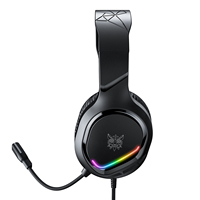 ONIKUMA-Auriculares para juegos X31, auriculares USB de 3,5mm para PC con cable, luz RGB, con micrófono