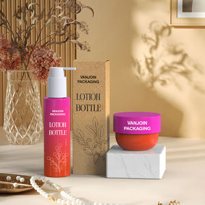 Conjunto de envases cosméticos de lujo 30ml 150ml 200ml 250ml Envases de crema vacíos de plástico Rosa Loción para el cuidado de la piel Botellas de espuma Tarro de lujo - Product Image 2