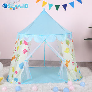 Seamind - Tienda <span class=keywords><strong>de</strong></span> Juegos Infantil <span class=keywords><strong>de</strong></span> Alta Calidad con Diseño <span class=keywords><strong>de</strong></span> <span class=keywords><strong>Castillo</strong></span> <span class=keywords><strong>de</strong></span> Princesa, Material <span class=keywords><strong>de</strong></span> Tela, Diseño <span class=keywords><strong>de</strong></span> Juguetes Suaves, 130x110x130cm, Rosa y Azul - Product Image 2