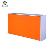 Cadre de lit escamotable mural en bois moderne multifonctionnel pliant vertical peu encombrant