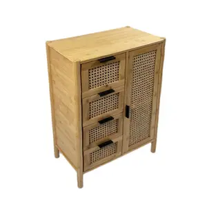 Nuovo arrivo Rattan Hutch Cabinet Furniture Armarios Habitacion Dolap Meuble Salon Lager armadi in bambù con quattro cassetti
