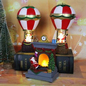 Décoration de Noël Lumineuse : Ballon à Air Chaud et Cheminée, Petite Veilleuse Cadeau - Product Image 2