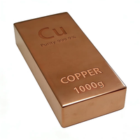 Lingot de cuivre 999 de 1 kg à prix avantageux – Meilleur prix pour l'investissement – Vente chaude – Lingot de cuivre fin 999 de 1 kg pour l'investissement