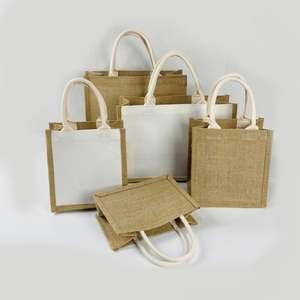 Bolsa de Yute Ecológica Personalizada con Logotipo Impreso al por Mayor, Bolsa de Compras de Yute Plegable y Reciclable - Product Image 3