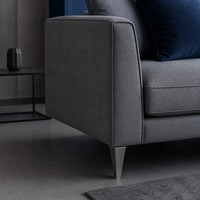 Pieds de canapé coniques en métal noir, support de meuble pour banc
