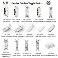 UL listelenen 15 Amp 125 Volt in-duvar priz 3 Prong elektrik soketi beyaz duvar Outlet dubleks priz elektrik prizi