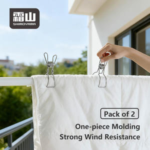 SHIMOYAMA pinces <span class=keywords><strong>à</strong></span> <span class=keywords><strong>linge</strong></span> en métal coupe-vent lot de 2 pinces <span class=keywords><strong>à</strong></span> <span class=keywords><strong>linge</strong></span> et pinces <span class=keywords><strong>à</strong></span> <span class=keywords><strong>linge</strong></span> en acier inoxydable pour <span class=keywords><strong>linge</strong></span> petites <span class=keywords><strong>épingle</strong></span>s <span class=keywords><strong>à</strong></span> <span class=keywords><strong>linge</strong></span> - Product Image 5