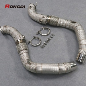 RONGDI Acier inoxydable 304 1,5 mm, bouclier thermique brossé pour tuyau d'échappement, pour M5 F90 2018-2021 S63B44B 4.4T avec ajustement parfait à 100 % - Product Image 2