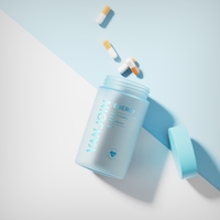 Capsules en PET écologiques givrées de 100cc, 150cc, 250cc, contenants pour vitamines, flacons en plastique pour pharmacie, bouchon résistant aux enfants, joint de sécurité