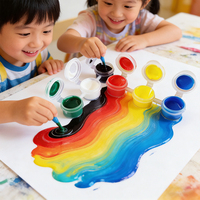 Peinture de bonne qualité, 44 couleurs, 60 ml/120 ml/500 ml/1000 ml, peintures acryliques qui brillent dans le noir pour la peinture fluide, briques, ours
