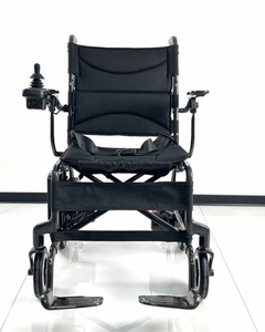 Kursi roda listrik portabel serat karbon, kursi roda listrik ringan lipat cepat jarak jauh aman untuk perjalanan - Product Image 4